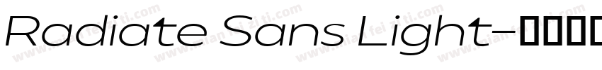 Radiate Sans Light字体转换